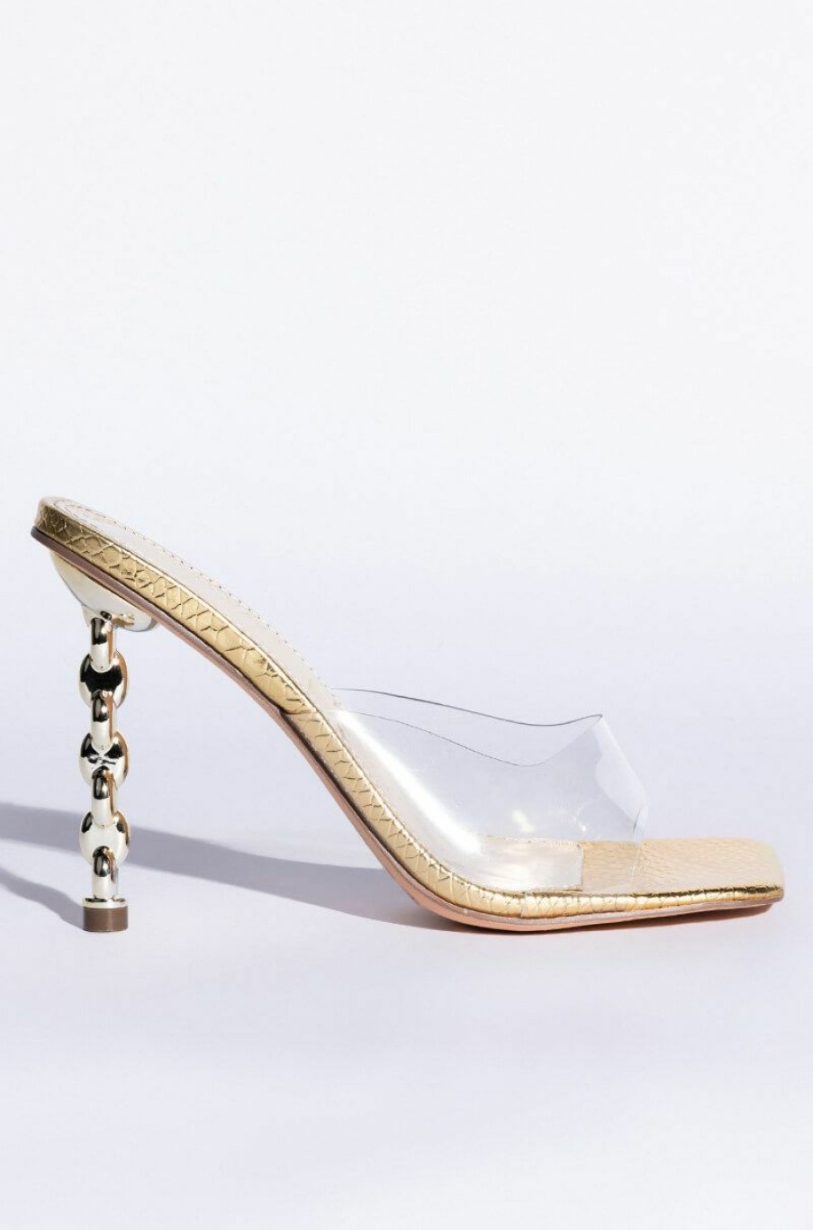 Shoes * | Azalea Wang Hearts Racing Stiletto Sandal In Gold