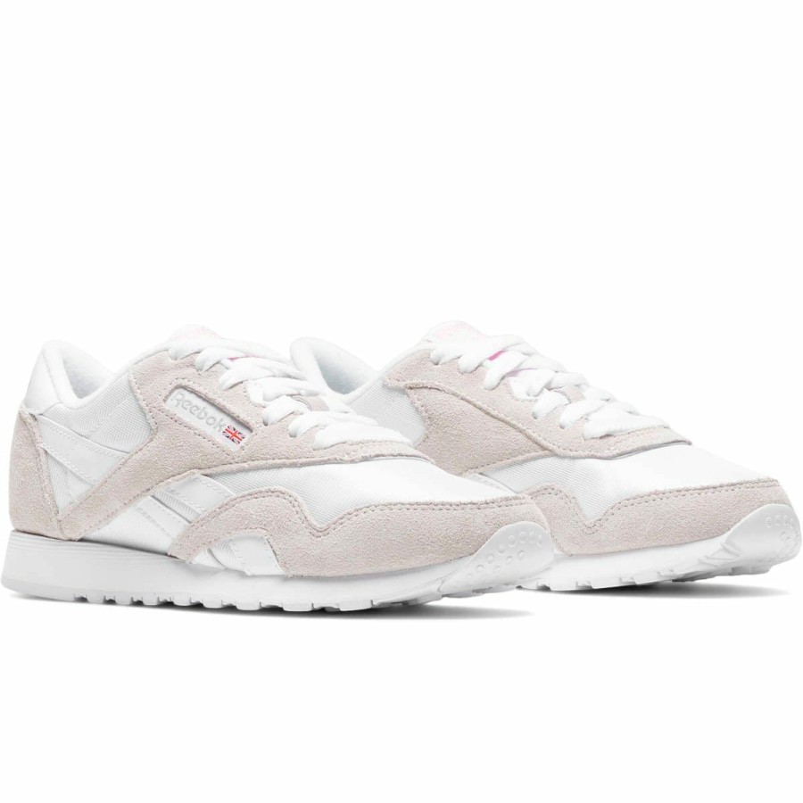 Footwear * | Reebok Women'S Cl Nylon White/White/Lgtgre