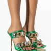 Shoes * | Azalea Wang No More Lies Stiletto Sandal In Green