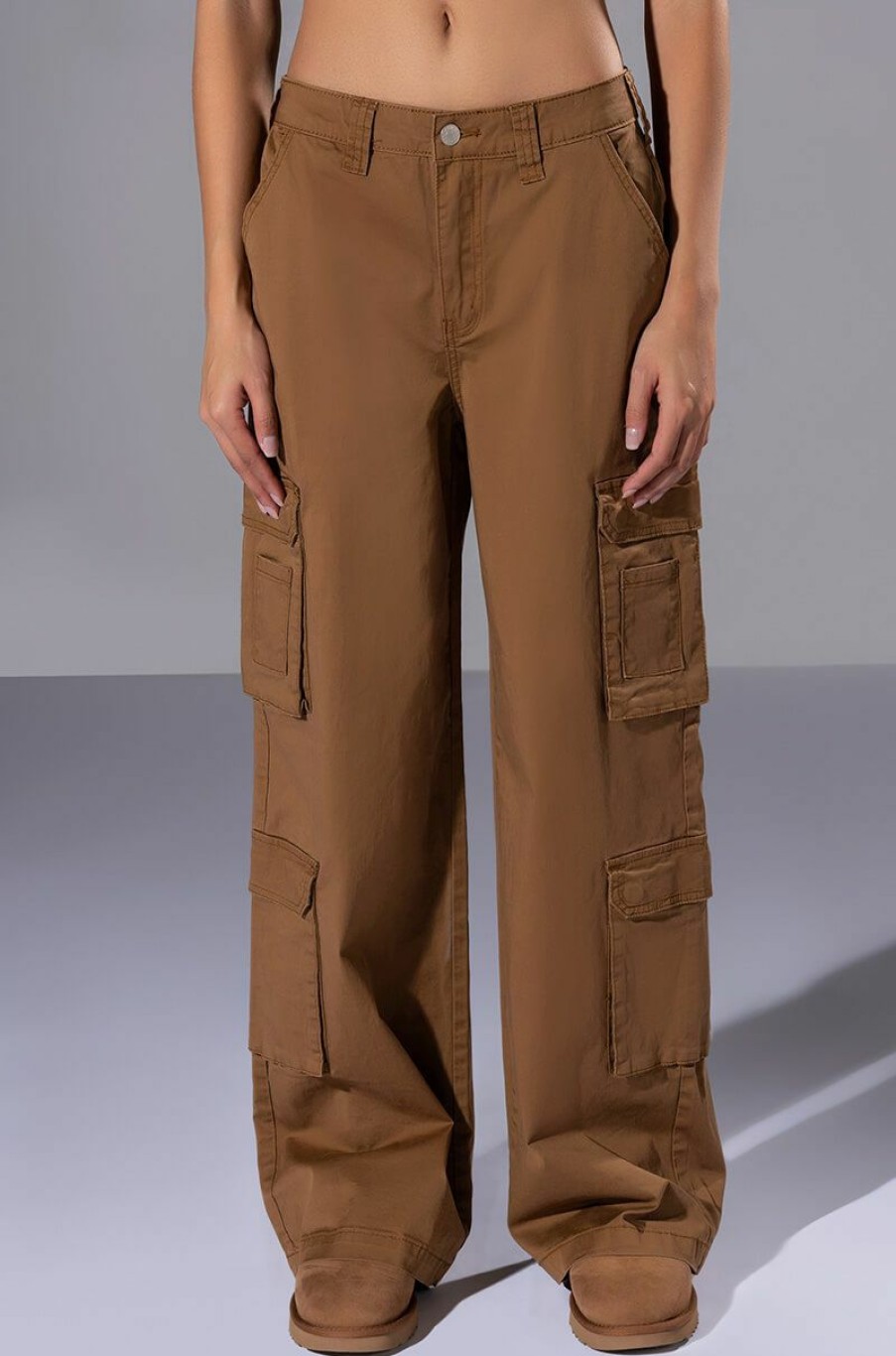 Bottoms * | The Perfect Relaxed Fit Cargo Pant Brown