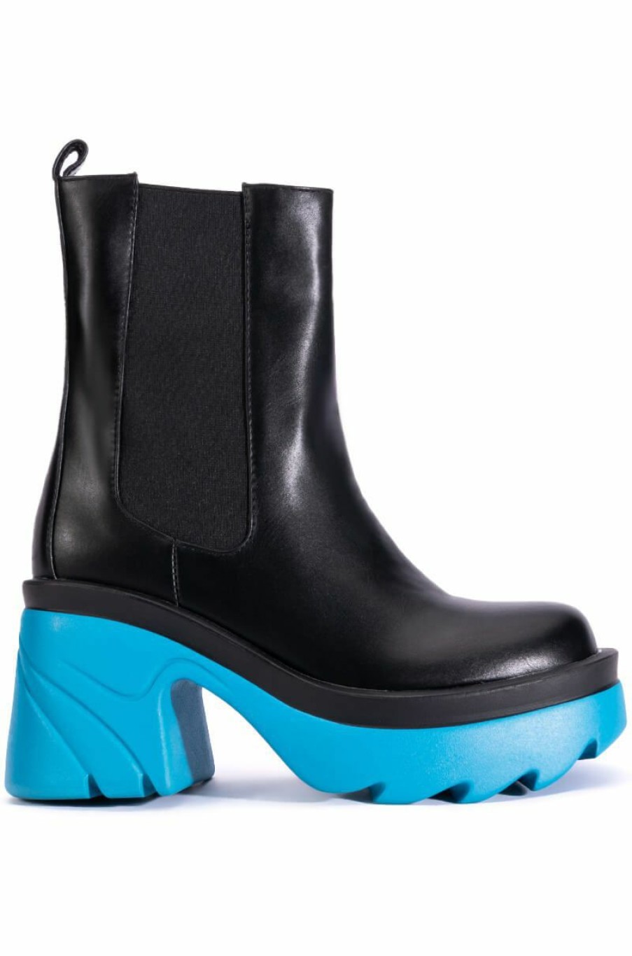 Shoes * | Azalea Wang Primrose Sole Chunky Boots In Black Blue