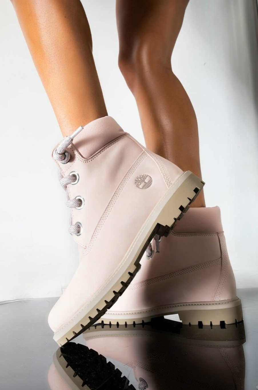 Shoes * | Timberland Heritage 6 Waterproof Convenience Lace Bootie Light Pink