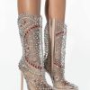 Shoes * | Azalea Wang Center Of Attention Western Stiletto Bootie In Nude