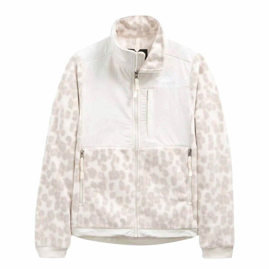 Women'S & Unisex * | The North Face Women'S Printed Denali 2 Jacket Silver Grey Leopard/Gardenia White