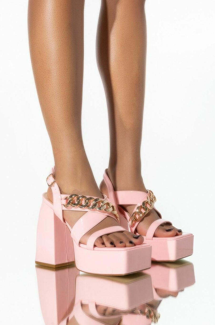 Shoes * | Azalea Wang Not Going Home Chunky Sandal In Pink