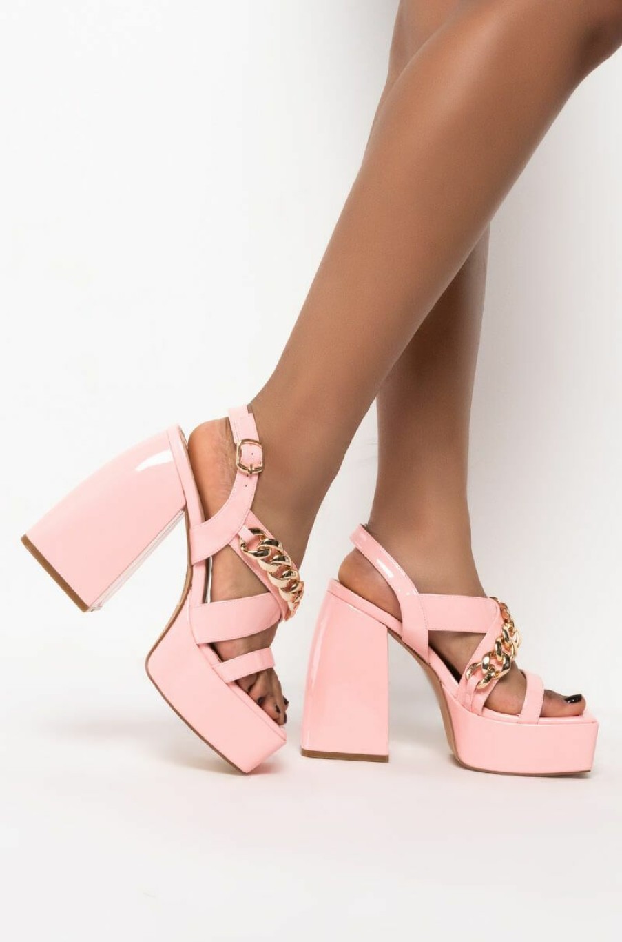 Shoes * | Azalea Wang Not Going Home Chunky Sandal In Pink