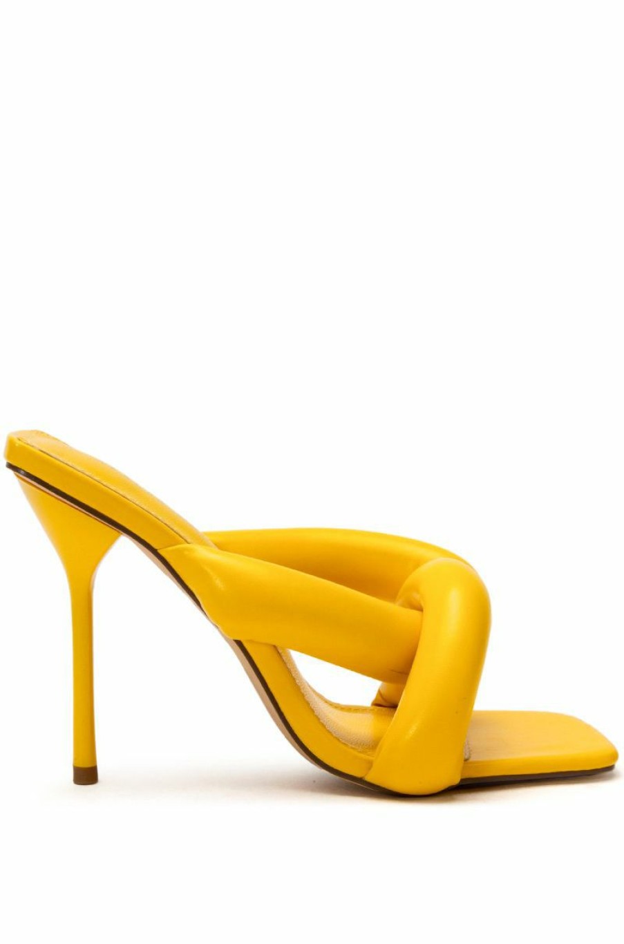 Shoes * | Azalea Wang Walk On By Puff Sandal In Yellow