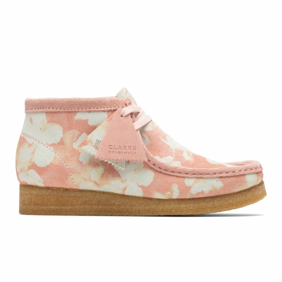 Footwear * | Clarks Women'S Wallabee Boot Pink Floral