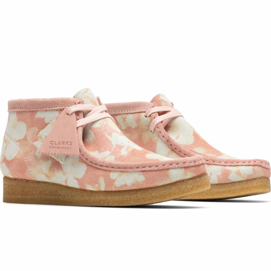 Footwear * | Clarks Women'S Wallabee Boot Pink Floral