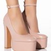 Shoes * | Azalea Wang Night Moves Platform Pump In Nude