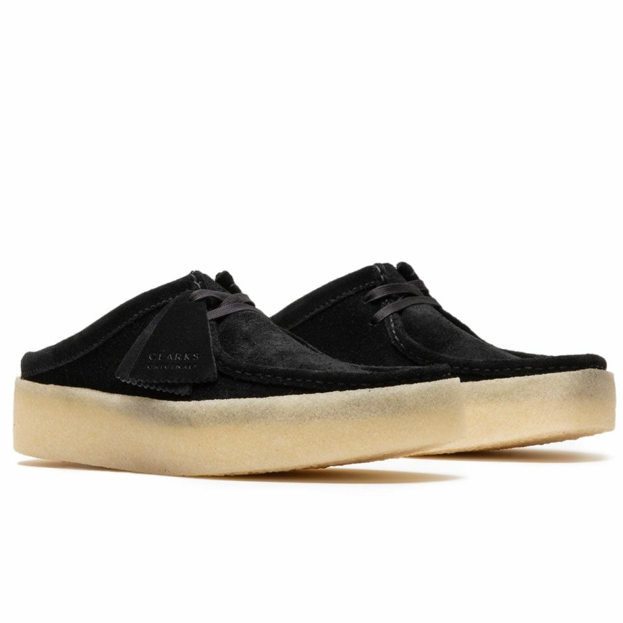 Footwear * | Clarks Wallabee Cup Mule Black Suede