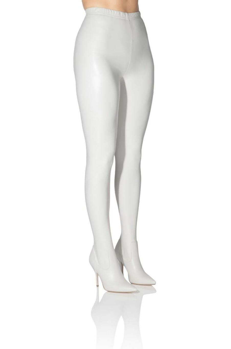 Shoes * | **Slim Fit** Azalea Wang Love Is In The Air Sexy Stiletto Pant Boot In White White Pu