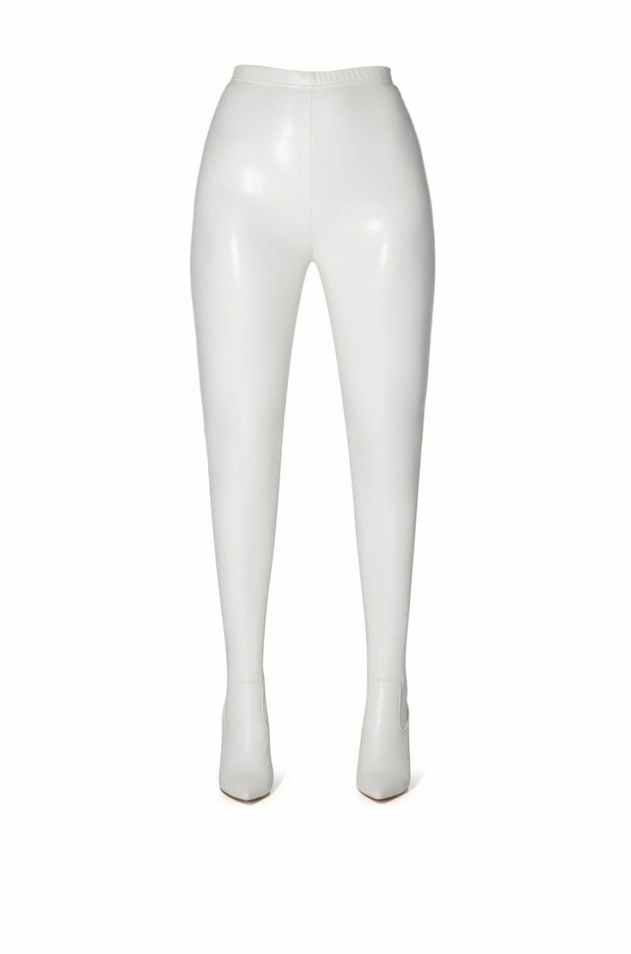 Shoes * | **Slim Fit** Azalea Wang Love Is In The Air Sexy Stiletto Pant Boot In White White Pu