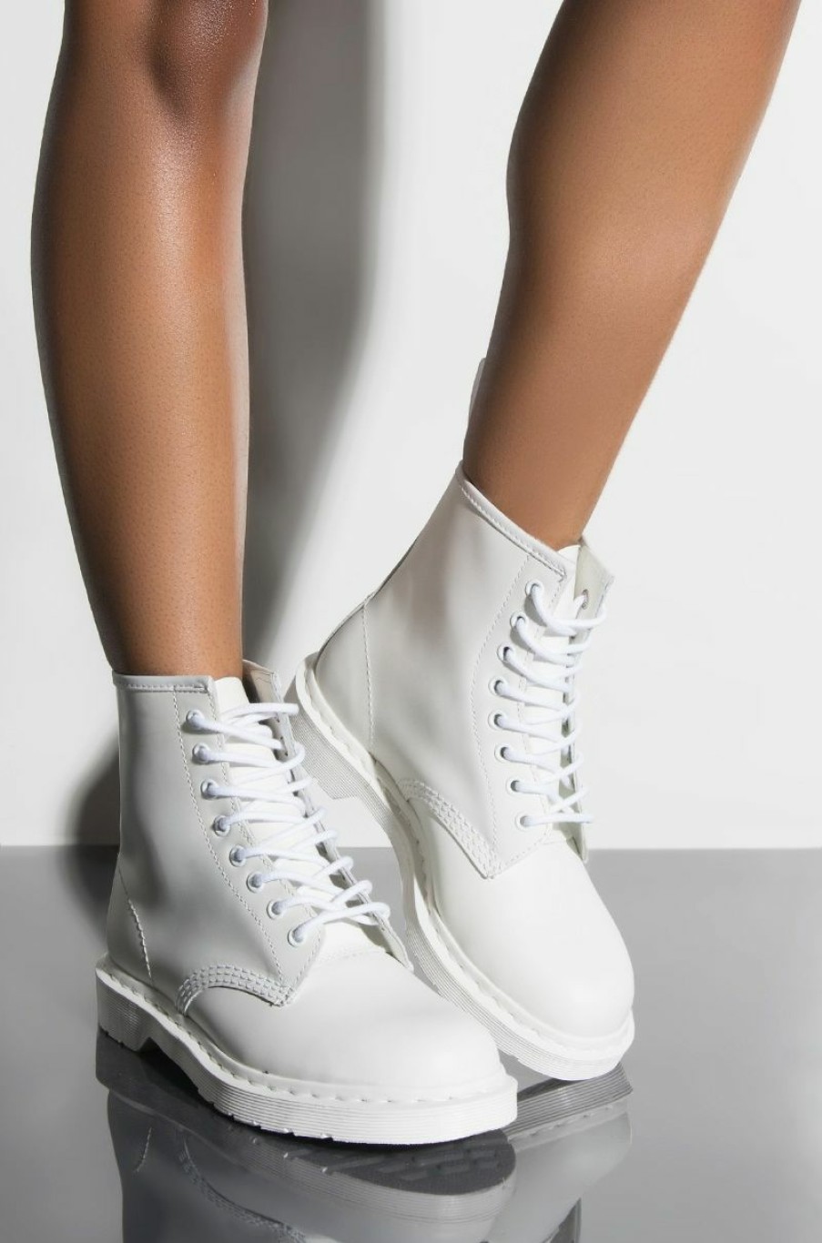 Shoes * | Dr. Martens 1460 Mono Smooth Ankle Boots White