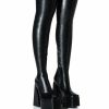 Shoes * | Azalea Wang Strut This Way Thigh High Platform Boot In Black