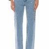 Bottoms * | Rilee Embellished Straight Fit Jeans Medium Blue Denim