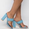 Shoes * | Azalea Wang Something About You Chunky Sandal In Blue