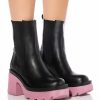 Shoes * | Azalea Wang Primrose Sole Chunky Boots In Black Purple