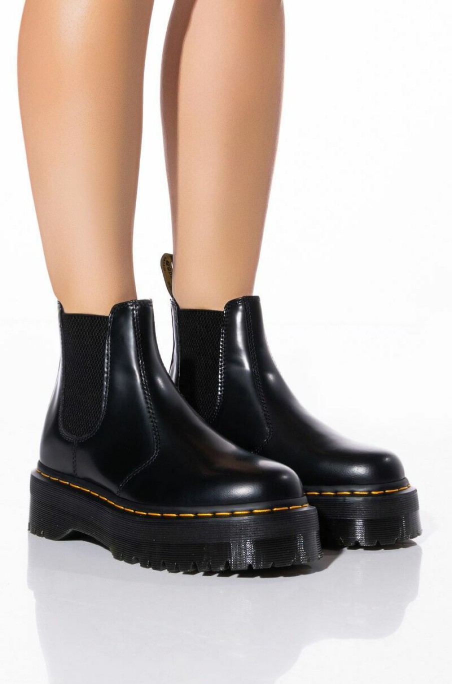 Shoes * | Dr Martens 2976 Quad Polished Smooth Black