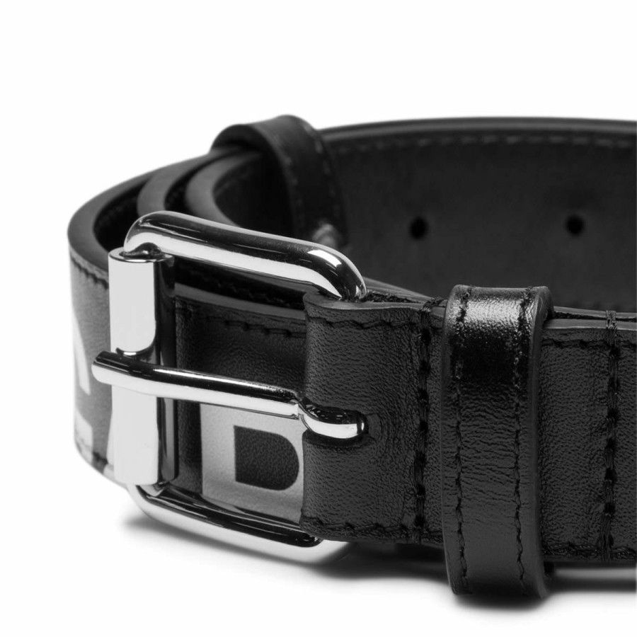 Women'S & Unisex * | Comme Des Garcons Wallet Huge Logo Belt Black