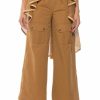 Bottoms * | Cargo Chic Wide Leg Pants Beige