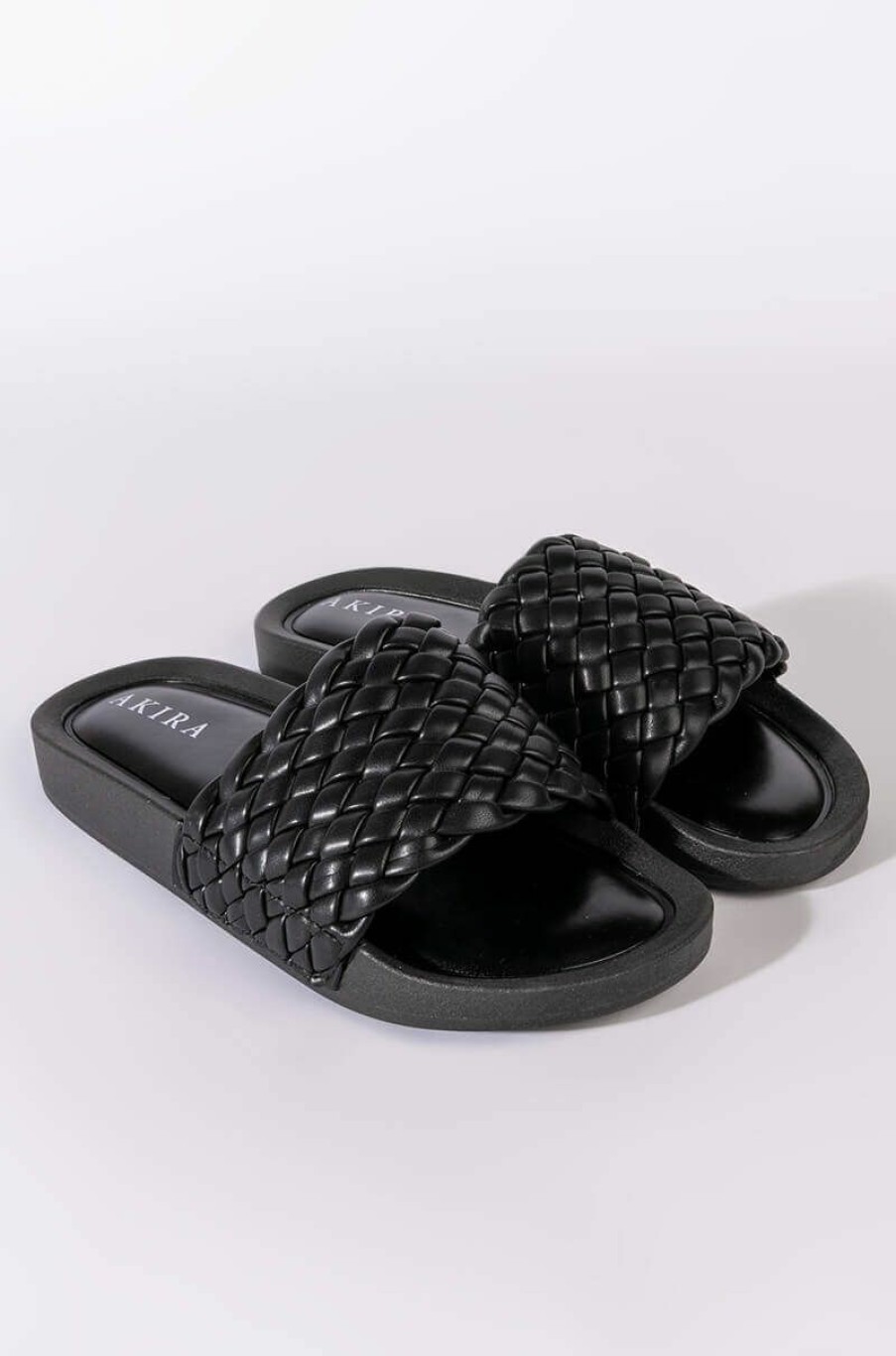 Shoes * | Twisted Love Flat Sandal In Black