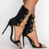 Shoes * | Azalea Wang Show You The World Stiletto Bootie In Black