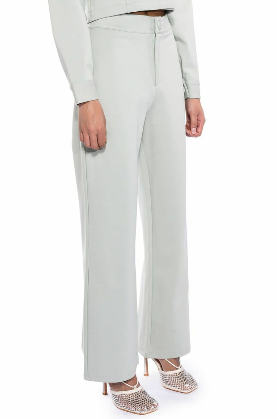 Bottoms * | Tried And True Straight Leg Trouser Light Green