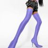 Shoes * | Azalea Wang Star Stretch Love Struck Ultra Thigh High Stiletto Boot In Periwinkle