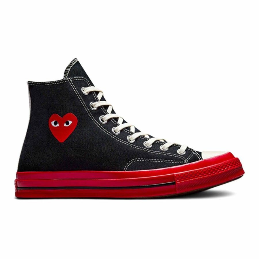 Footwear * | Converse X Cdg Play Chuck Taylor Hi Black/Red