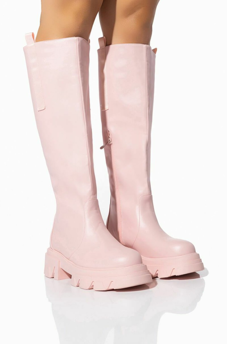 Shoes * | Azalea Wang There She Goes Flatform Boot In Pink