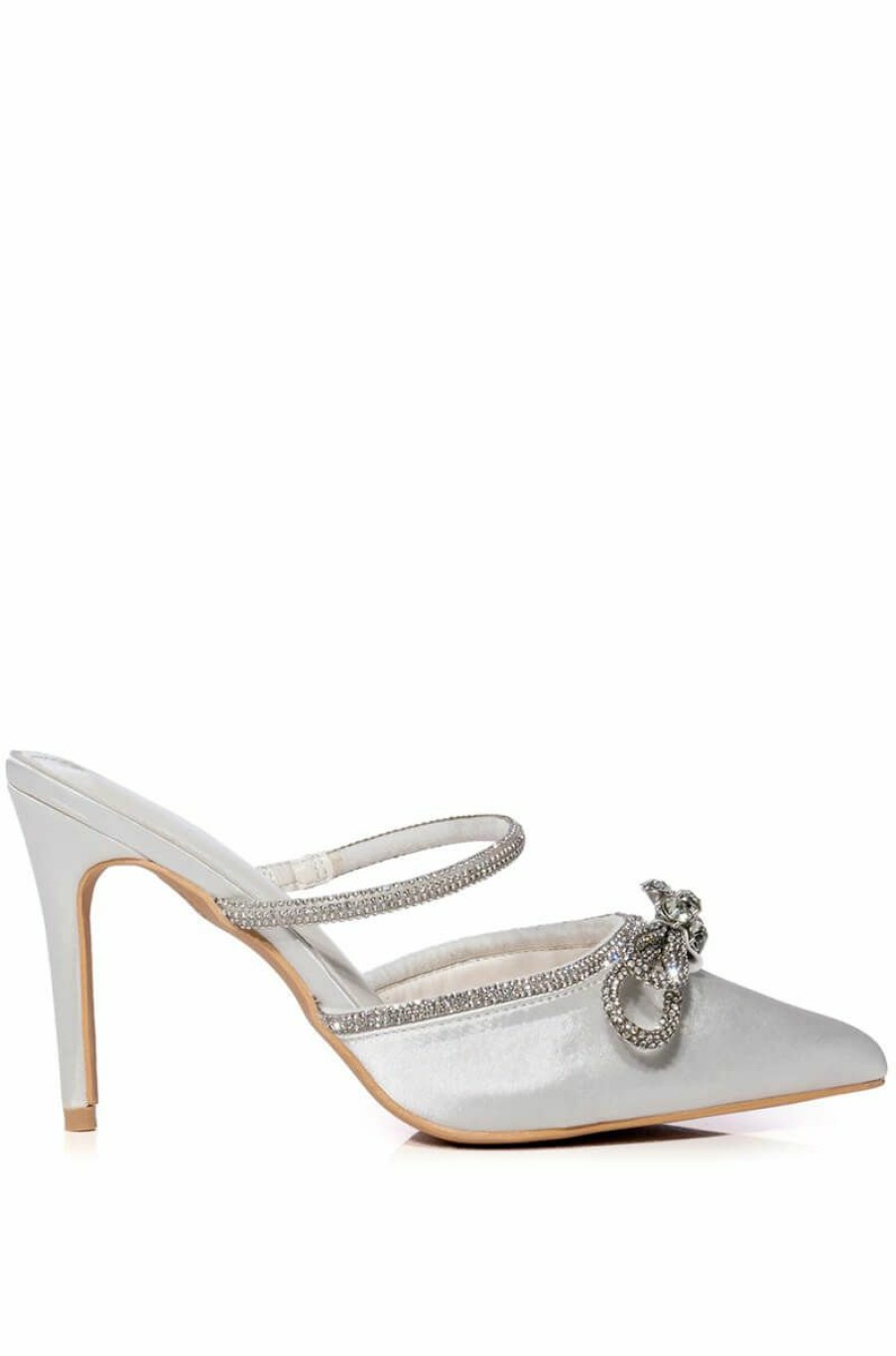 Shoes * | Azalea Wang Evit Stiletto Mule Pump In White