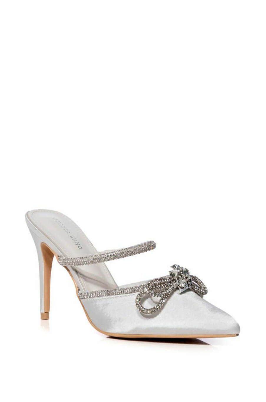 Shoes * | Azalea Wang Evit Stiletto Mule Pump In White