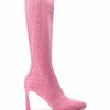 Shoes * | Zero Gravity Mid Calf Knit Chunky Boot In Pink