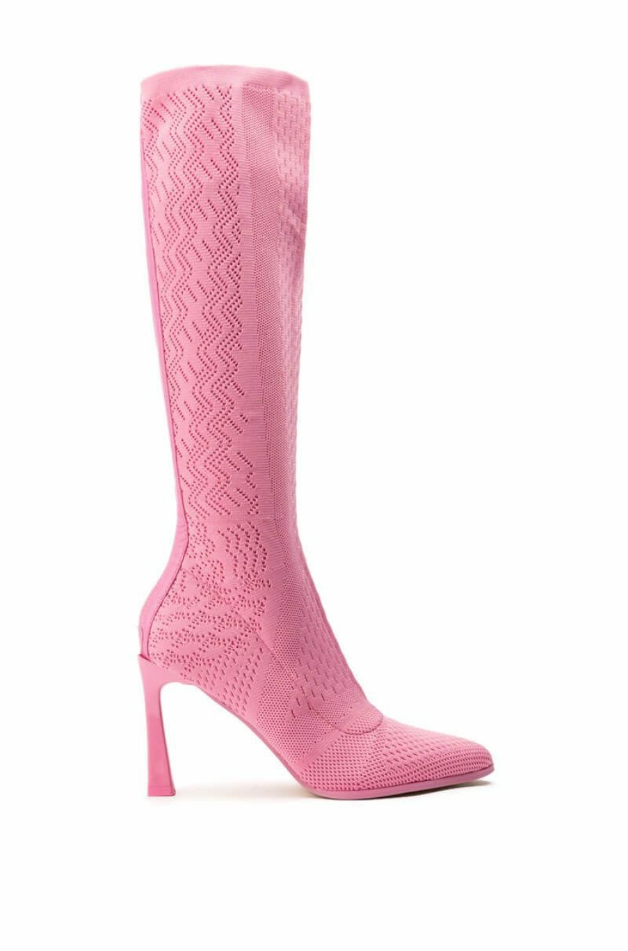 Shoes * | Zero Gravity Mid Calf Knit Chunky Boot In Pink