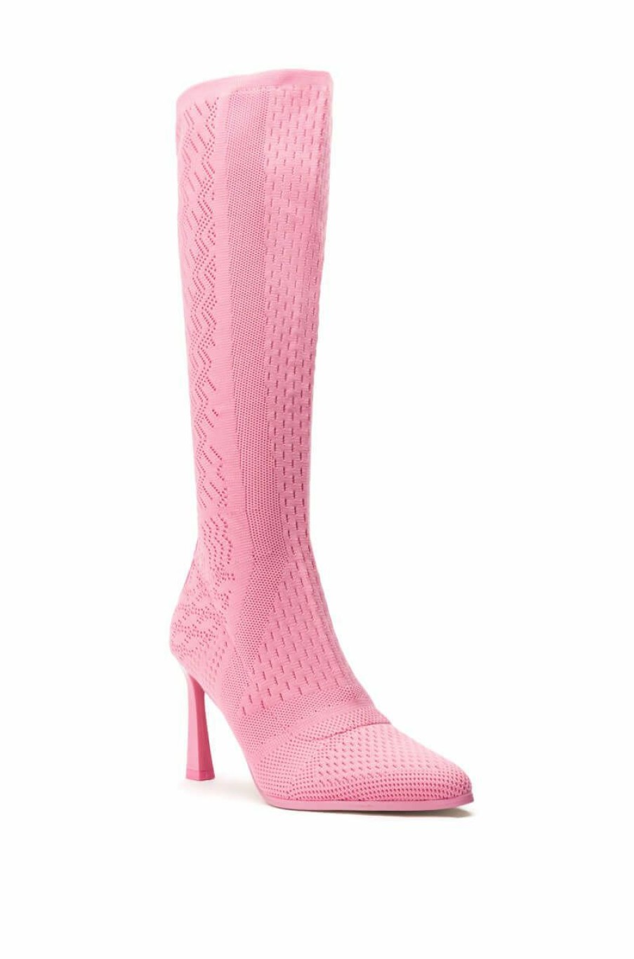 Shoes * | Zero Gravity Mid Calf Knit Chunky Boot In Pink