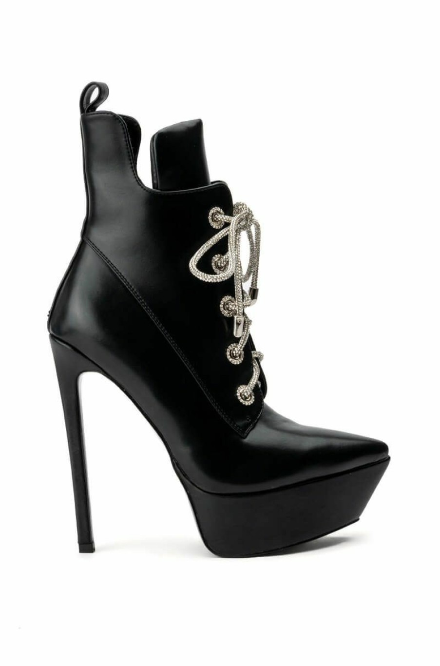 Shoes * | Azalea Wang Sweet Nothings Sexy Platform Stiletto Bootie In Black