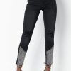 Bottoms * | Too Good High Waisted Rhinestone Fringe Skinny Jeans