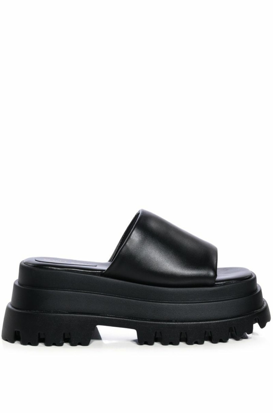 Shoes * | Azalea Wang Bernard Flatform Sandal In Black