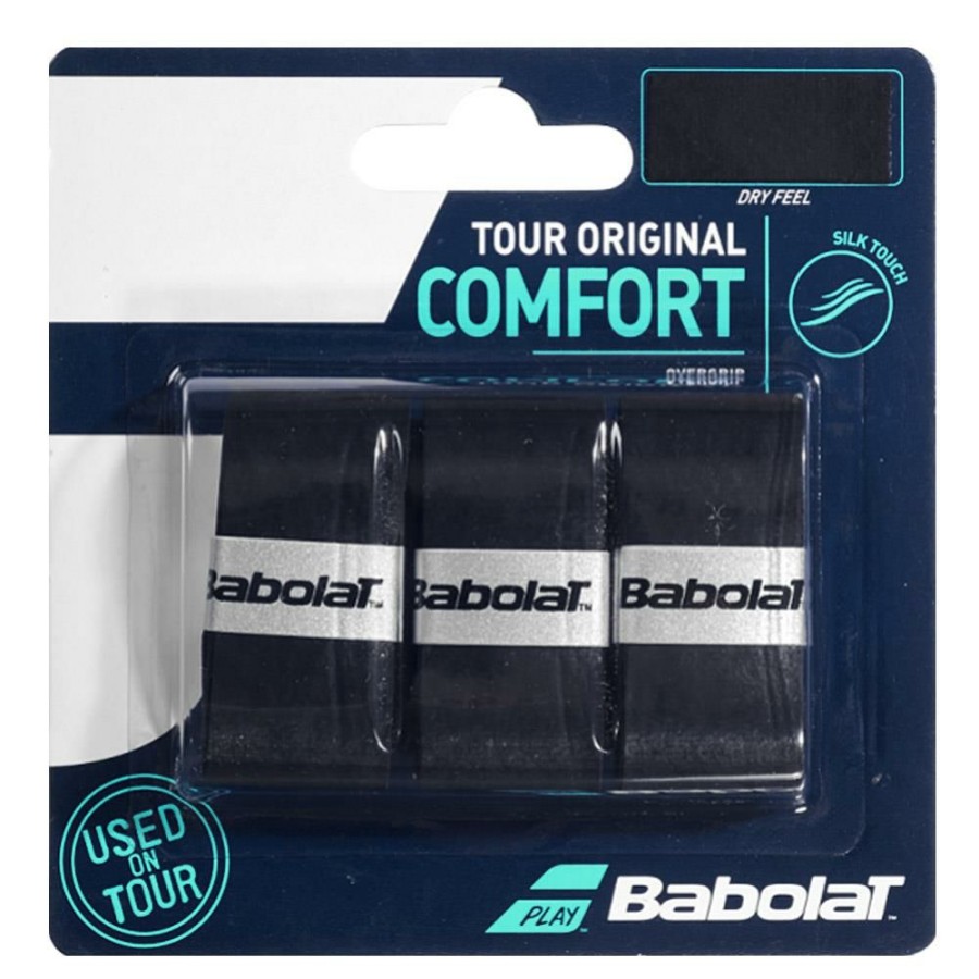 Overgrips * | Babolat Tour Original Overgrip 3 Pack Black