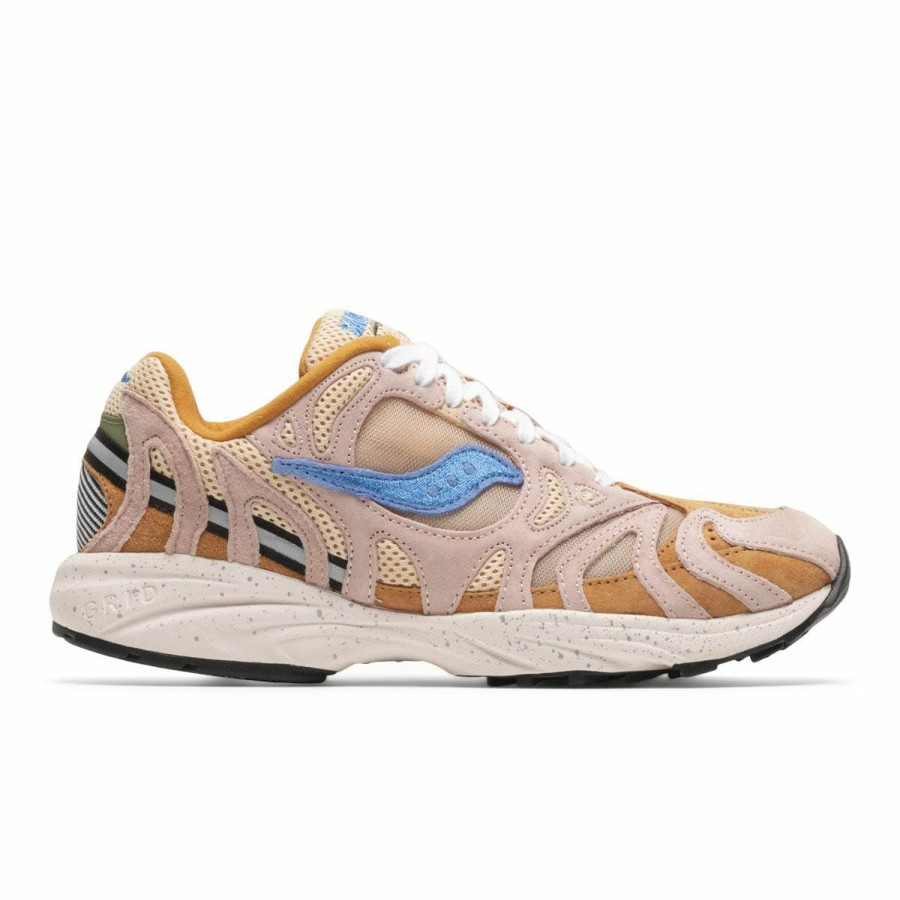 Footwear * | Saucony Grid Azura 2000 Tan/Blue