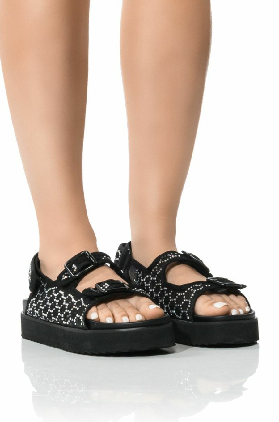 Shoes * | Corta Embellished Flat Sandal In Black