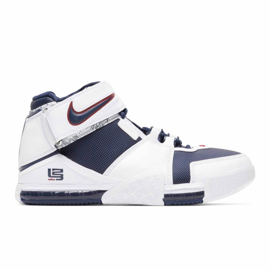 Footwear * | Nike Zoom Lebron 2 White/Midnight Navy-Varsity Crimson [100]