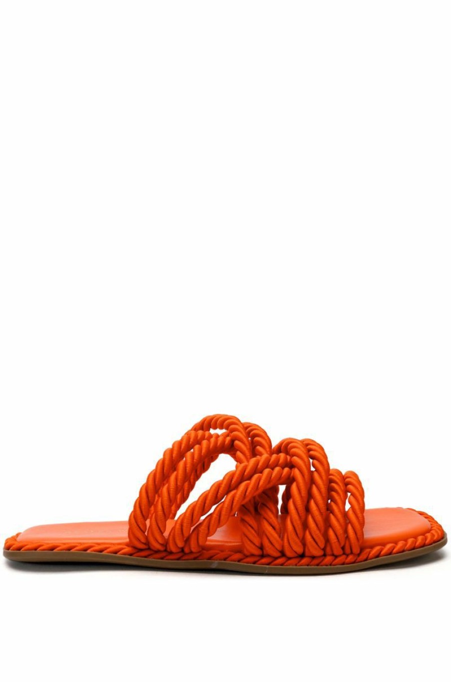 Shoes * | Azalea Wang Delores Rope Upper Sandal In Orange