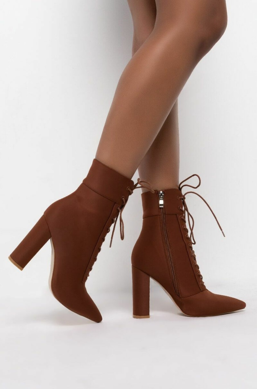 Shoes * | Azalea Wang All For You Chunky Bootie In Rust