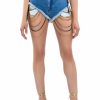 Bottoms * | Sexy Chain Denim Shorts