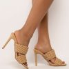 Shoes * | Azalea Wang All Your Love Stiletto Sandal In Nude