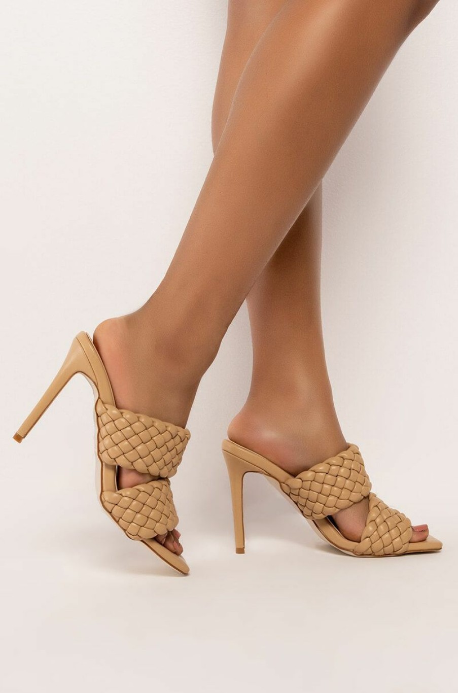 Shoes * | Azalea Wang All Your Love Stiletto Sandal In Nude