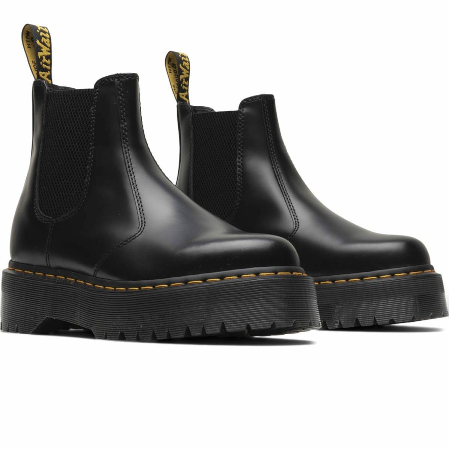 Footwear * | Dr. Martens Women'S 2976 Quad Black Polished Smooth