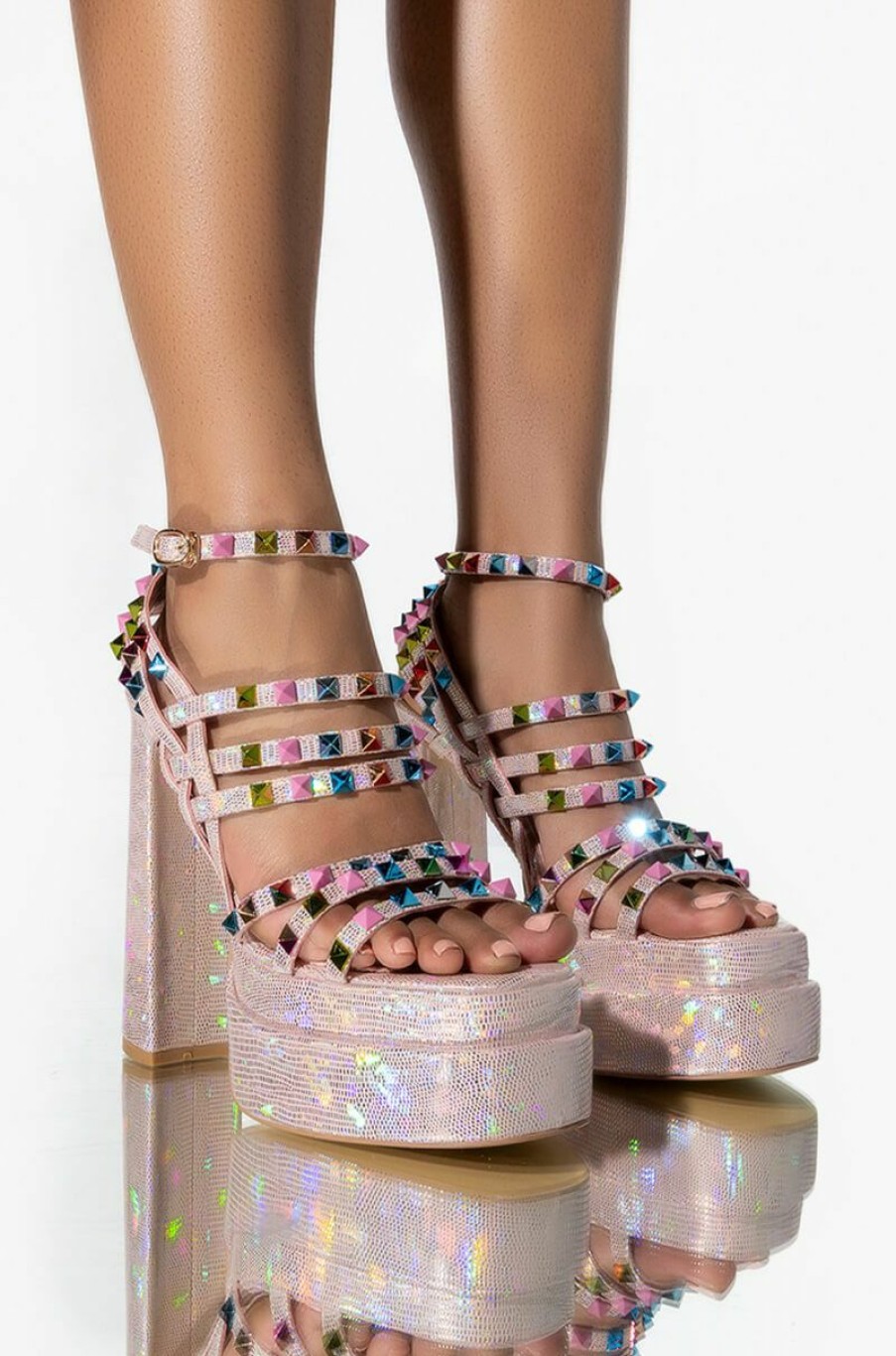 Shoes * | Azalea Wang Sugar High Chunky Sandal In Pink